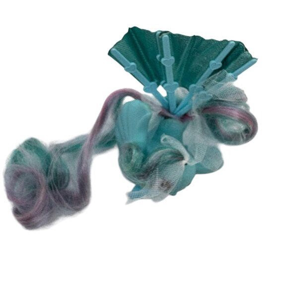 Vintage Hasbro Fairy Tails Fan Flutter Tails Blue Bird My Little Pony G1 & Stand - Picture 10 of 12